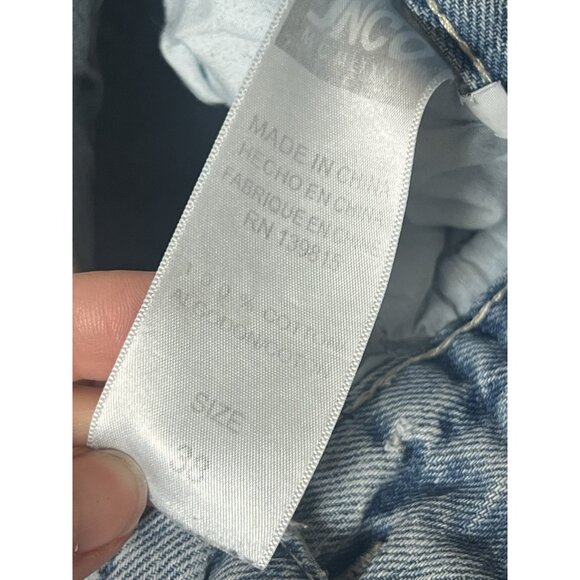 JNCO Mens Light Wash Blue Vintage Low Downs Denim Jeans Distressed Embroidered - Picture 14 of 14